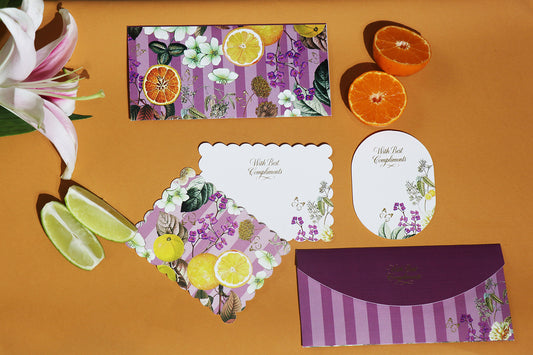 Fleur De Compliments – A Vibrant and Citrusy Stationery Set