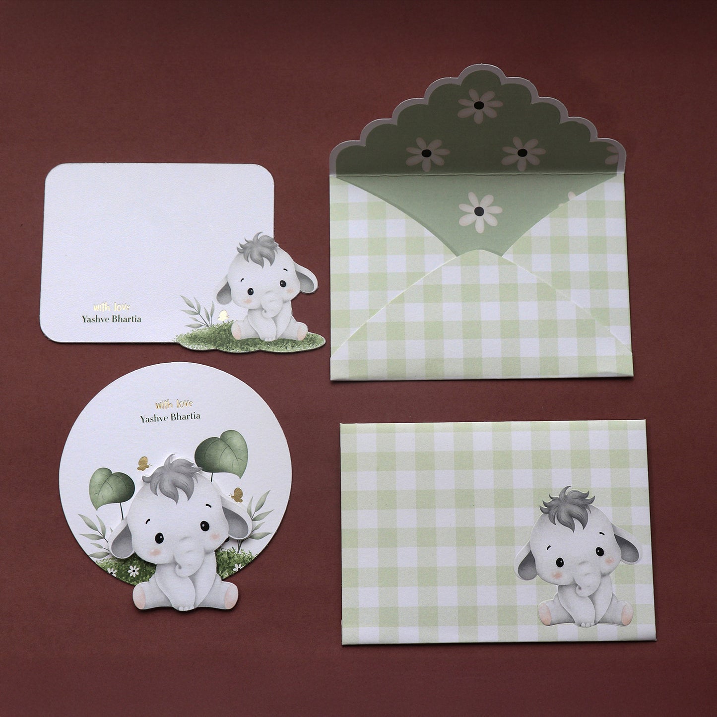 Dear Dumbo – Personalised Elephant-Themed Kids Stationery (Set of 30)