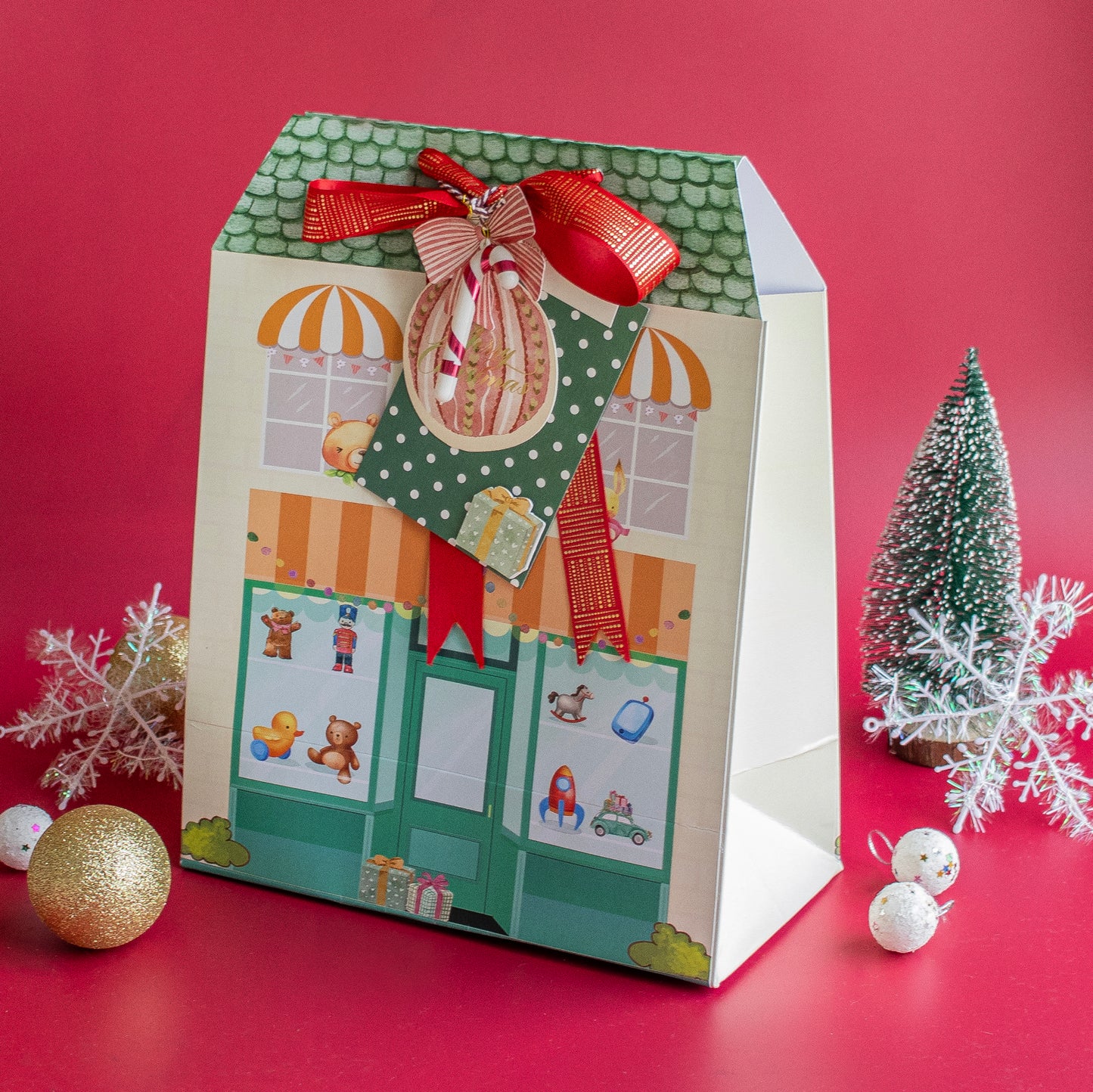 Christmas-Themed Gift Bags (Set of 5)