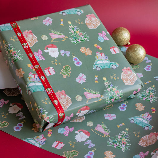 Premium Christmas Wrapping Paper Set – 12 Sheets (4 Designs × 3 Each)
