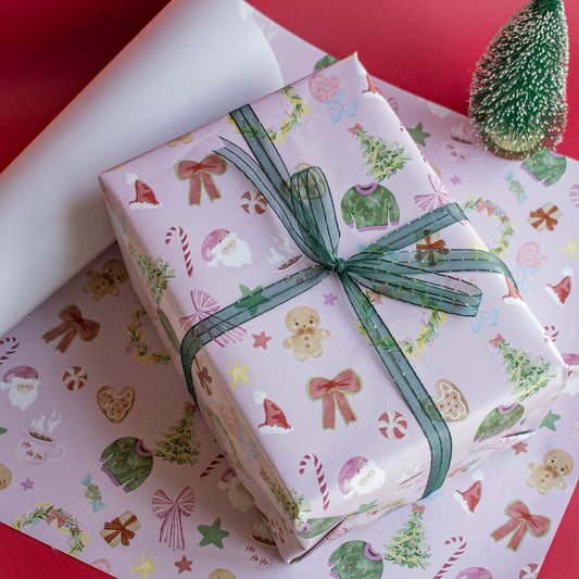 Premium Christmas Wrapping Paper Set – 12 Sheets (4 Designs × 3 Each)